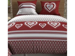 Set funda nórdica de algodón 57 hilos 240x220 cm PASSION red
