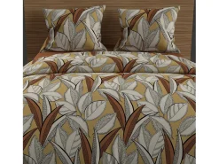 Set funda nórdica de algodón 57 hilos 260x240 cm mostaza TOGO