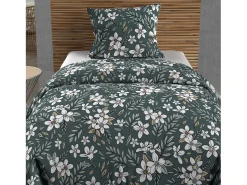 Set funda nórdica de algodón 57 hilos 140x200 cm MANON verde