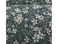 Set funda nórdica de algodón 57 hilos 140x200 cm MANON verde
