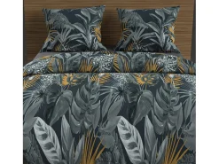 Set funda nórdica de algodón 57 hilos 260x240 cm TROPIC blue
