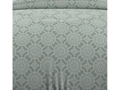 Set funda nórdica de algodón 57 hilos 140x200 cm ESMERALDA green de Ocre Sun