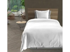 Set funda nórdica de microfibra lavada 260x240 cm BOHEME blanco, por Intemporel