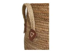 Set van 2 AOSTA opbergmanden – Natuurlijke jute met leren handvatten