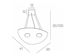 Shape Sospensione 2 Luci Sabbia