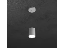 Shape Sospensione Tubo H.10 1 Luce Grigio