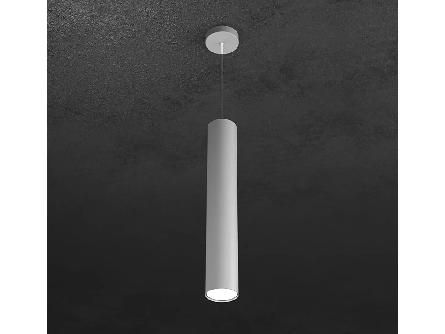 Shape Sospensione Tubo H.50 1 Luce Grigio