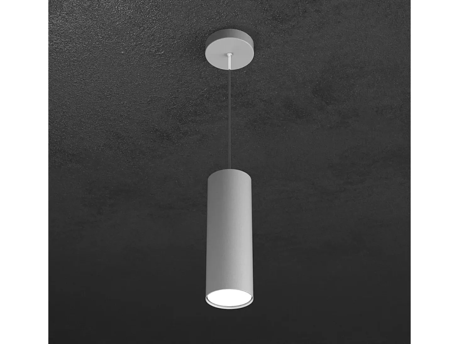 Shape Sospensione Tubo H.25 1 Luce Grigio