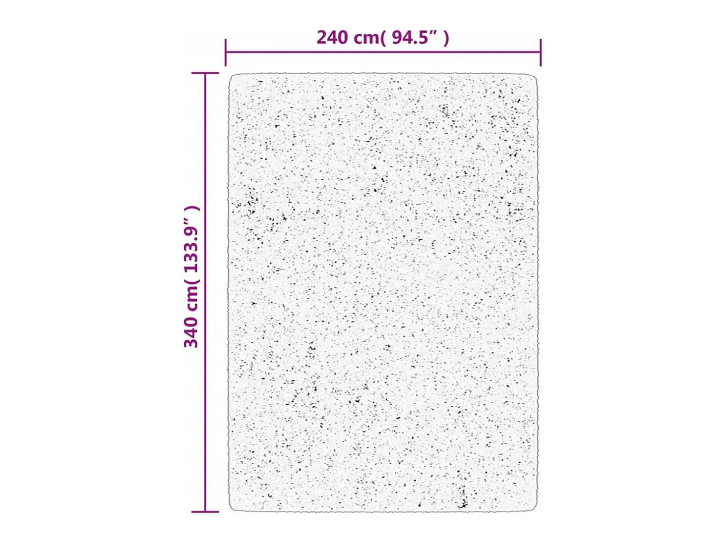 Sinto Alfombra de pelo corto OVIEDO crema 240x340 cm