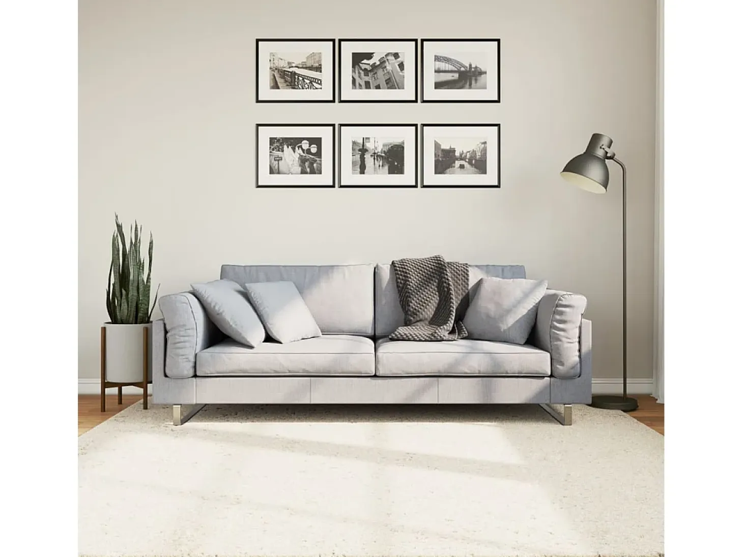 Sinto Alfombra de pelo corto OVIEDO beige 200x200 cm