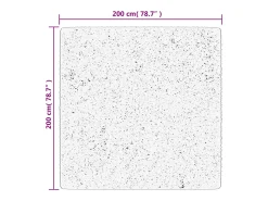 Sinto Alfombra de pelo corto OVIEDO negro 200x200 cm