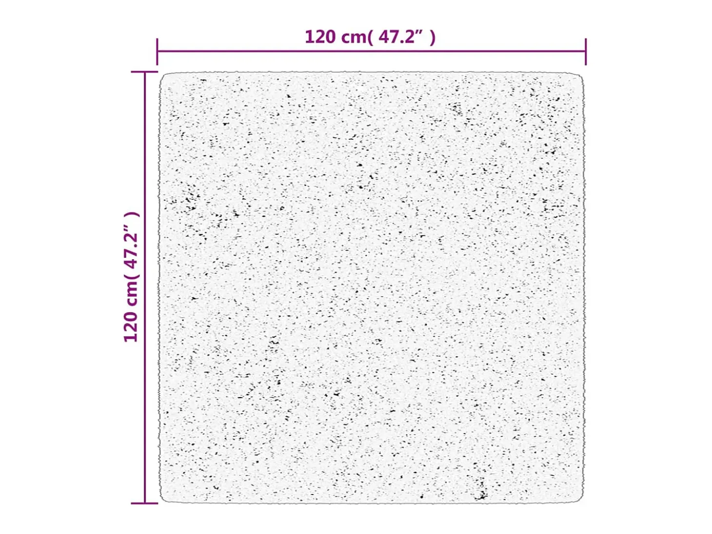 Sinto Alfombra de pelo corto OVIEDO crema 120x120 cm