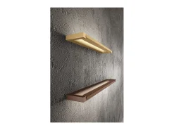 Slim - Aplique LED de pared de 18 W, CCT 2700K-4000K, L.59,2 cm, Orientable, 1440 lm, IP20 - Perenz - Marrón metalizado