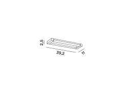 Slim - Aplique LED de pared de 12 W, CCT 2700K-4000K, L.39,2 cm, Orientable, 960 lm, IP20 - Perenz - Aluminio