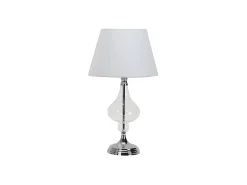 Sobremesa Con Base De Cristal-cromo Kriberis 47 Cm