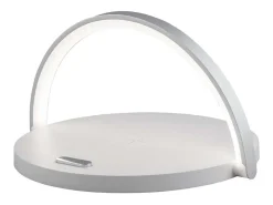Sobremesa con cargador modelo Luxo acabado blanco 10cm(alto) 20 cm(ancho) 20 cm (fondo)