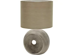 Sobremesa De Ceramica Beige Modelo Ea 1 Luz