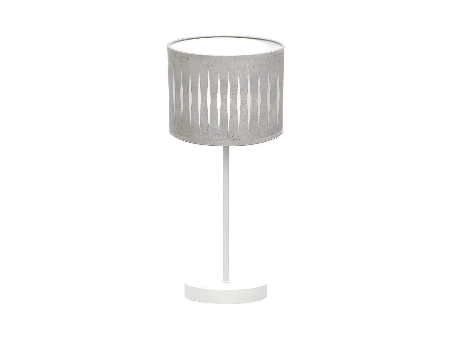 Sobremesa En Color Gris/cemento/blanco Modelo Piron