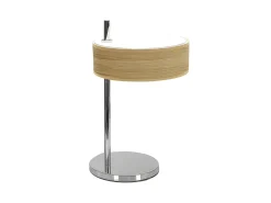 Sobremesa Haiti Con 1luz Cromo/madera Clara
