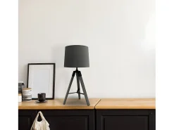 Sobremesa Julen Negra Con Pantalla Brilamp