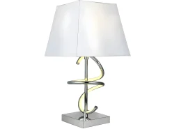 Sobremesa Nueva York Cromo Doble Iluminacion Led+e27