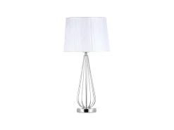 Sobremesa Robina Cromo Con Pantalla Blanca De Una Luz