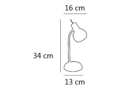 Sobremesa Vera niquel satinado 34 cm(alto)13 cm(ancho)16 cm(largo)