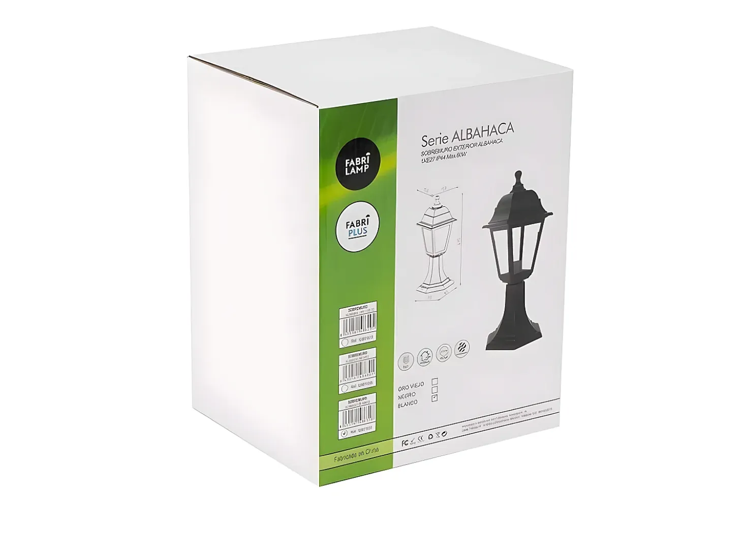 Sobremuro Exterior Modelo Albahaca En Negro Ip44