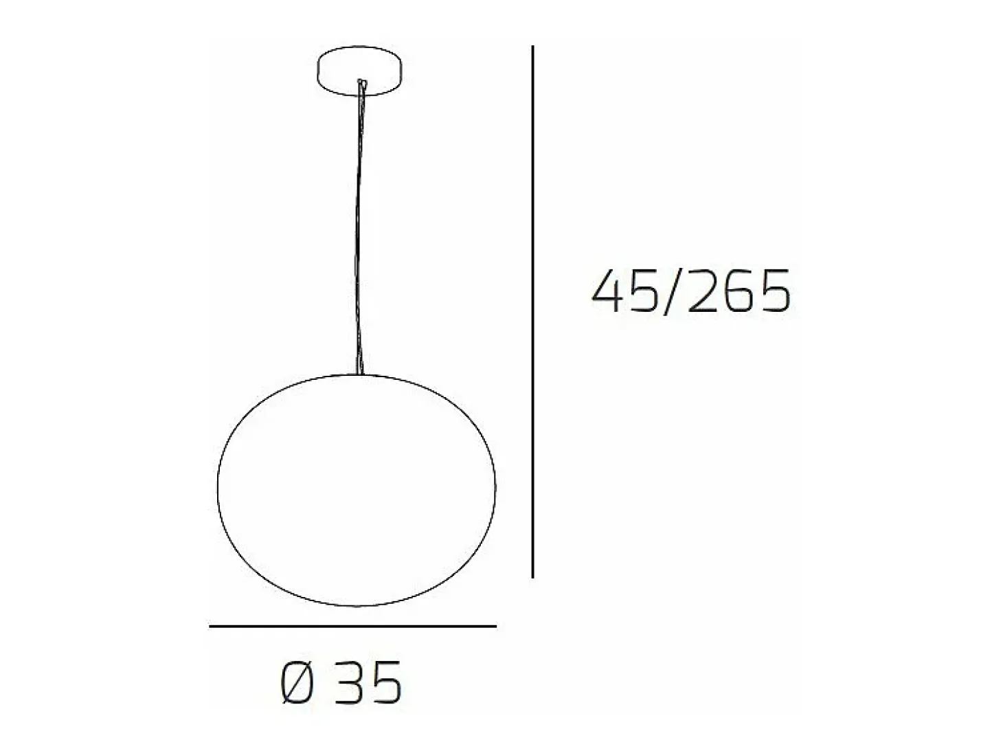 Soft Sospensione D.35 1 Luce
