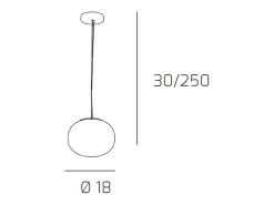 Soft Sospensione D.18 Cm. 1 Luce