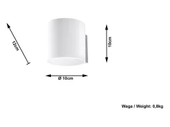 Sollux - 1 lámpara de pared Light Up Down Blanca, G9