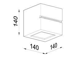 Sollux - 1 luz de pared de cerámica a ras de suelo blanca, E27