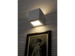 Sollux - 1 luz de pared de cerámica a ras de suelo blanca, E27