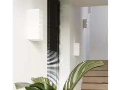 Sollux - 1 luz de pared de cerámica a ras de suelo blanca, E27