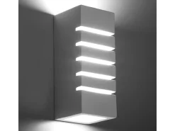 Sollux - 1 luz de pared de cerámica a ras de suelo blanca, E27