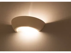 Sollux - 1 luz de pared de cerámica a ras de suelo blanca, E27
