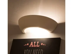 Sollux - 1 luz de pared de cerámica a ras de suelo blanca, E27