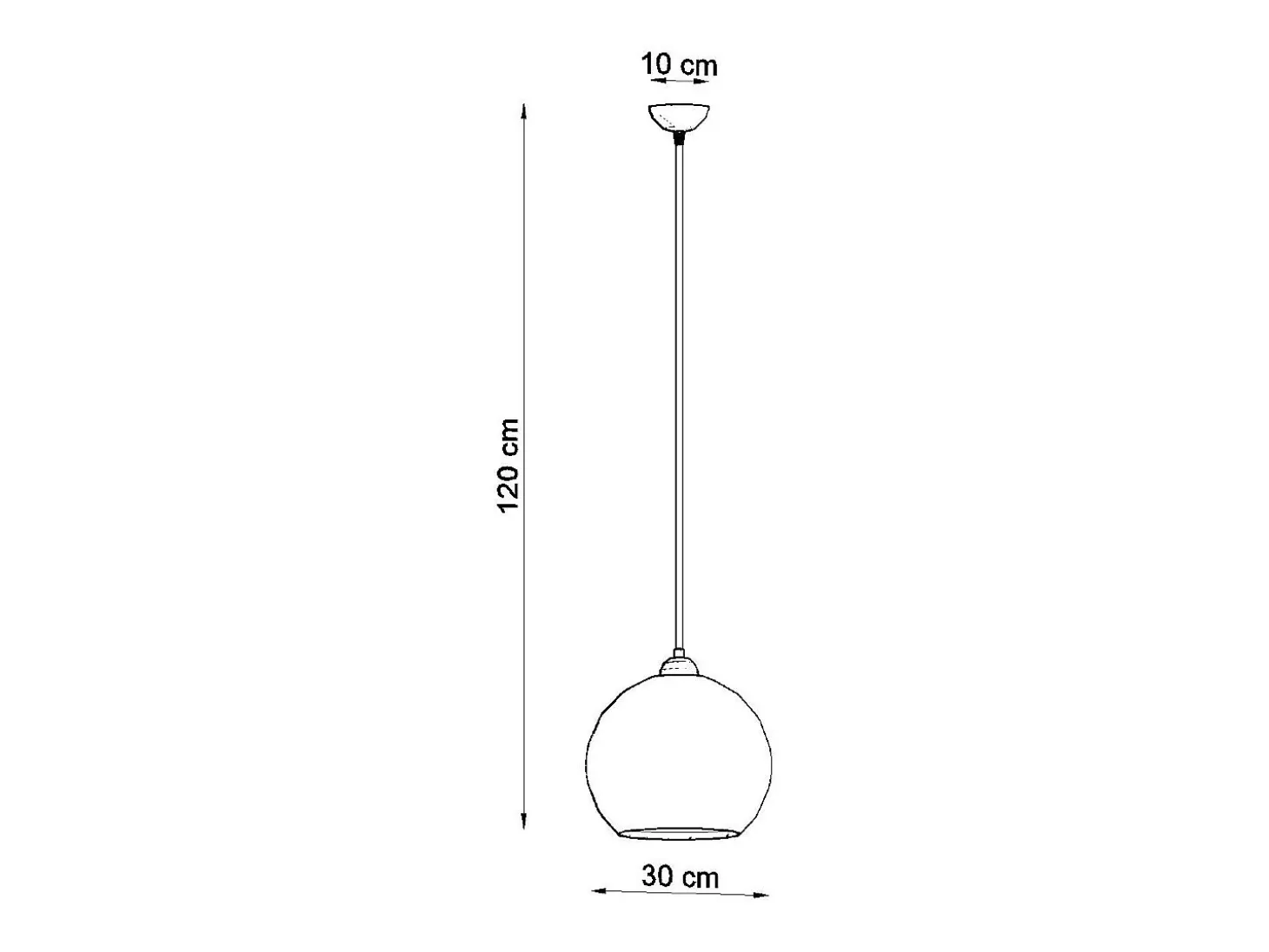 Sollux BALL - 1 colgante de techo con cúpula de vidrio claro verde, cromo, E27