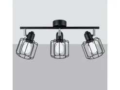 Sollux Beluci Foco de techo Barra Negro