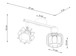 Sollux Beluci Foco de techo Twin Blanco