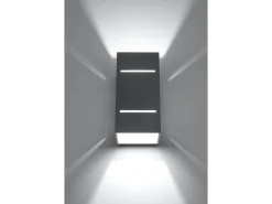 Sollux BLOCCO - 1 pared a ras de luz gris claro, G9