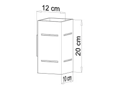 Sollux BLOCCO - 1 pared a ras de luz gris claro, G9