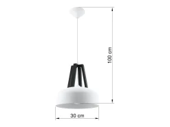 Sollux CASCO - 1 lámpara colgante de techo tipo domo blanco, negro, E27