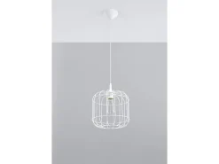 Sollux CELTA - Lámpara colgante de techo tipo jaula con 1 luz blanca, E27