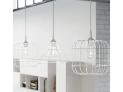 Sollux CELTA - Lámpara colgante de techo tipo jaula con 1 luz blanca, E27
