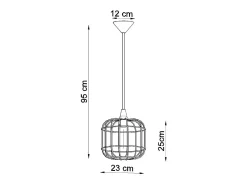 Sollux CELTA - Lámpara colgante de techo tipo jaula con 1 luz blanca, E27