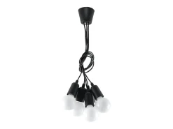 Sollux DIEGO - Colgante de racimo de techo de 5 luces negro