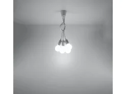 Sollux DIEGO - Colgante de racimo de 5 luces blanco