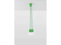 Sollux DIEGO - Lámpara colgante de techo con 3 luces verde