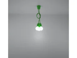 Sollux DIEGO - Lámpara colgante de techo con 3 luces verde